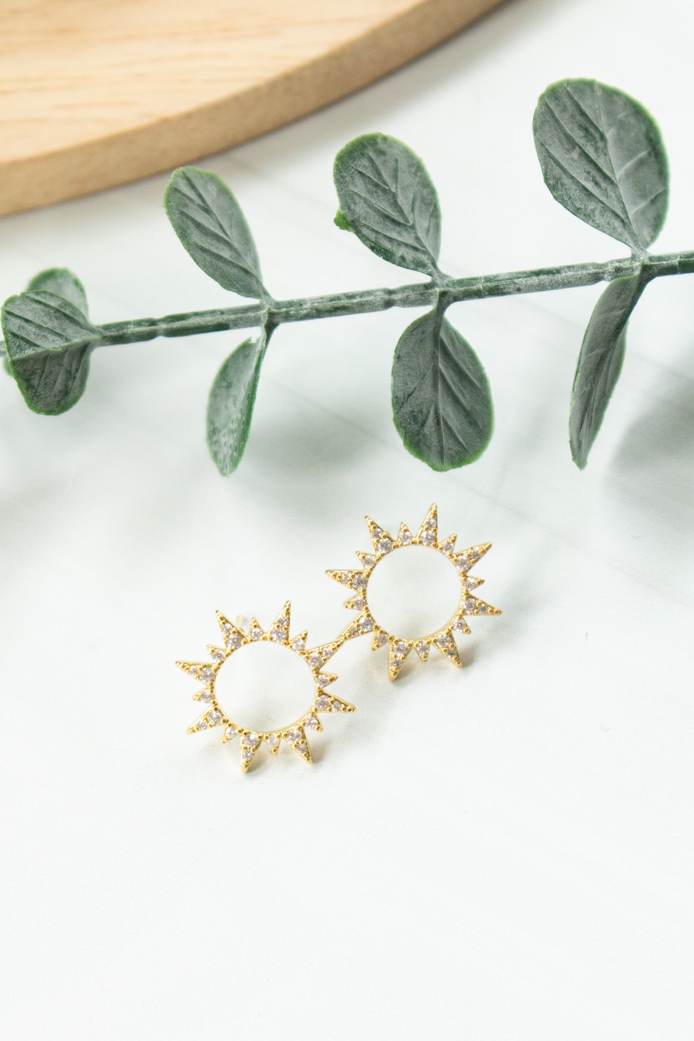 Gold Sun Studs